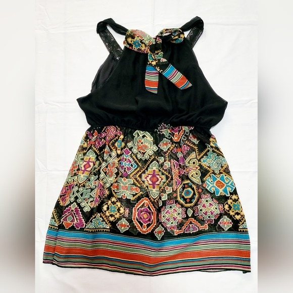 UNIT USA Women’s Size M Jewels Halter Neck Beaded Multicolor - Picture 5 of 6